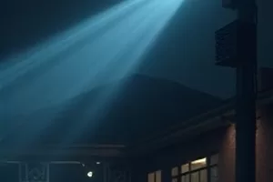 《第七码头》封面，凌晨码头吊机与集装箱剪影